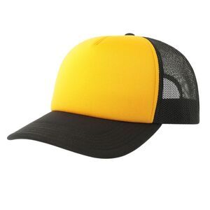 Atlantis Unisex Adult Rapper-S 5 Panel Recycled Mid Visor Trucker Cap / Yellow/B
